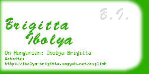 brigitta ibolya business card